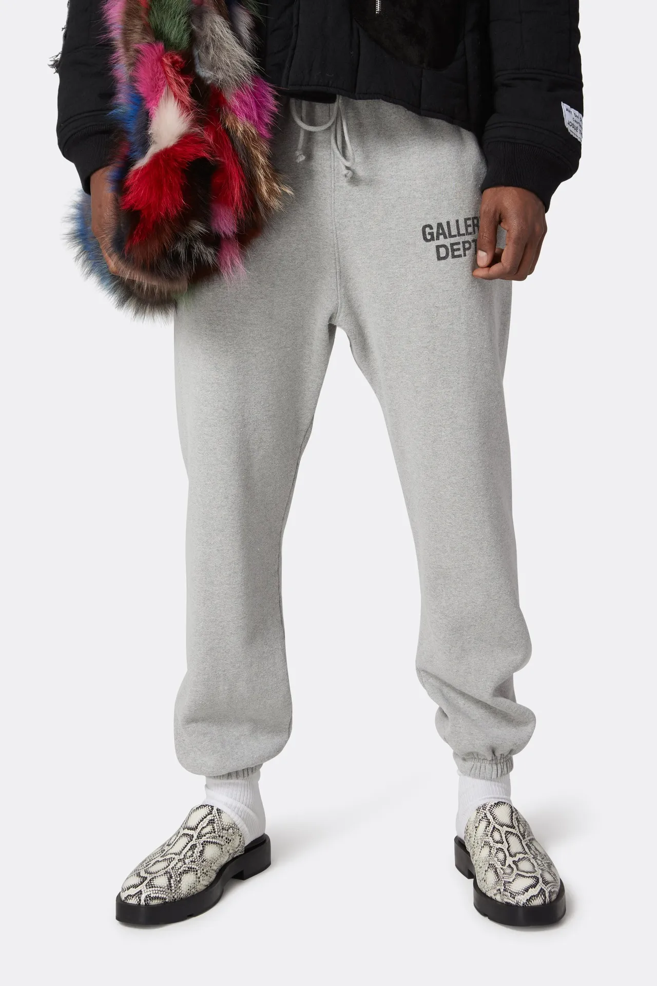 GALLERY DEPT. ENGLISH LOGO SWEAT PANTS E English basic logo sweatpants Vintage washed trousers floral gray S-XL